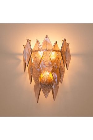 Sugared Glass Cascading Wall Lamp | Eichholtz Rhombus | Oroa.com