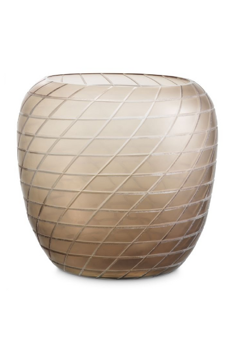 Handcut Patterned Glass Vase | Eichholtz Tarano | Oroa.com