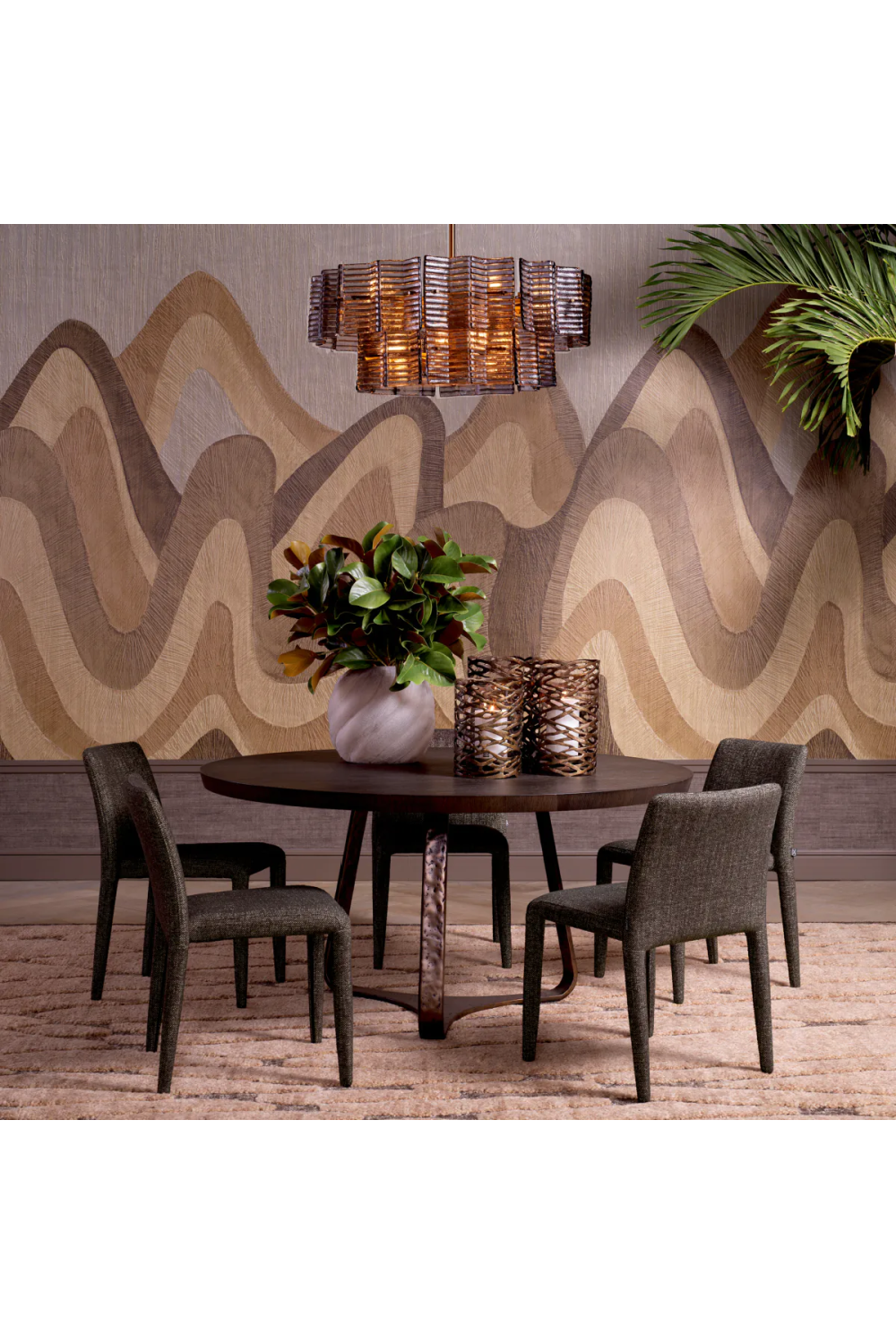 Ribbed Glass Chandelier | Eichholtz Silvano | Oroa.com