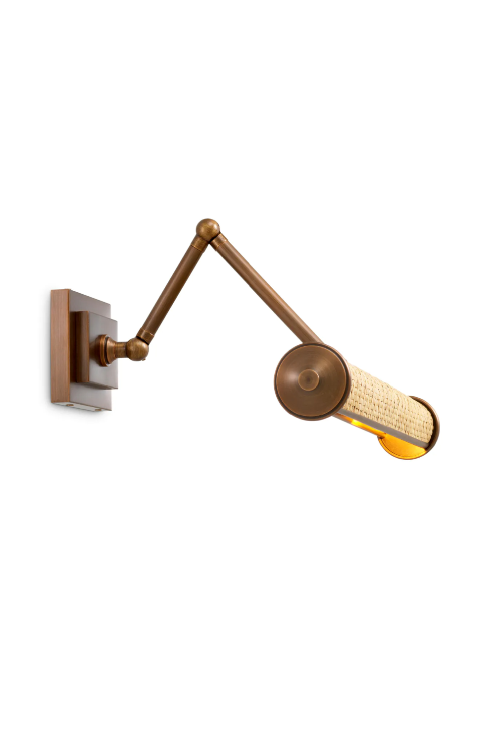 Antique Brass Rattan Wall Lamp L | Eichholtz Luca | Oroa.com