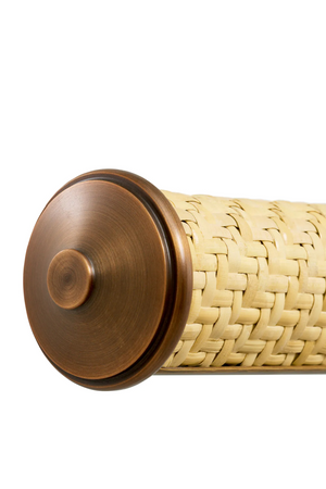 Antique Brass Rattan Wall Lamp L | Eichholtz Luca | Oroa.com