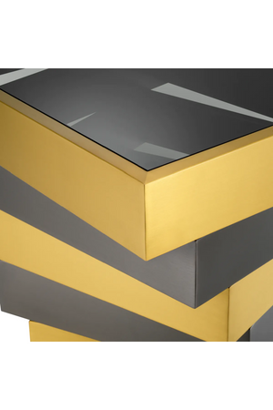 Smoked Glass Tiered Side Table | Eichholtz Zamora | Oroa.com