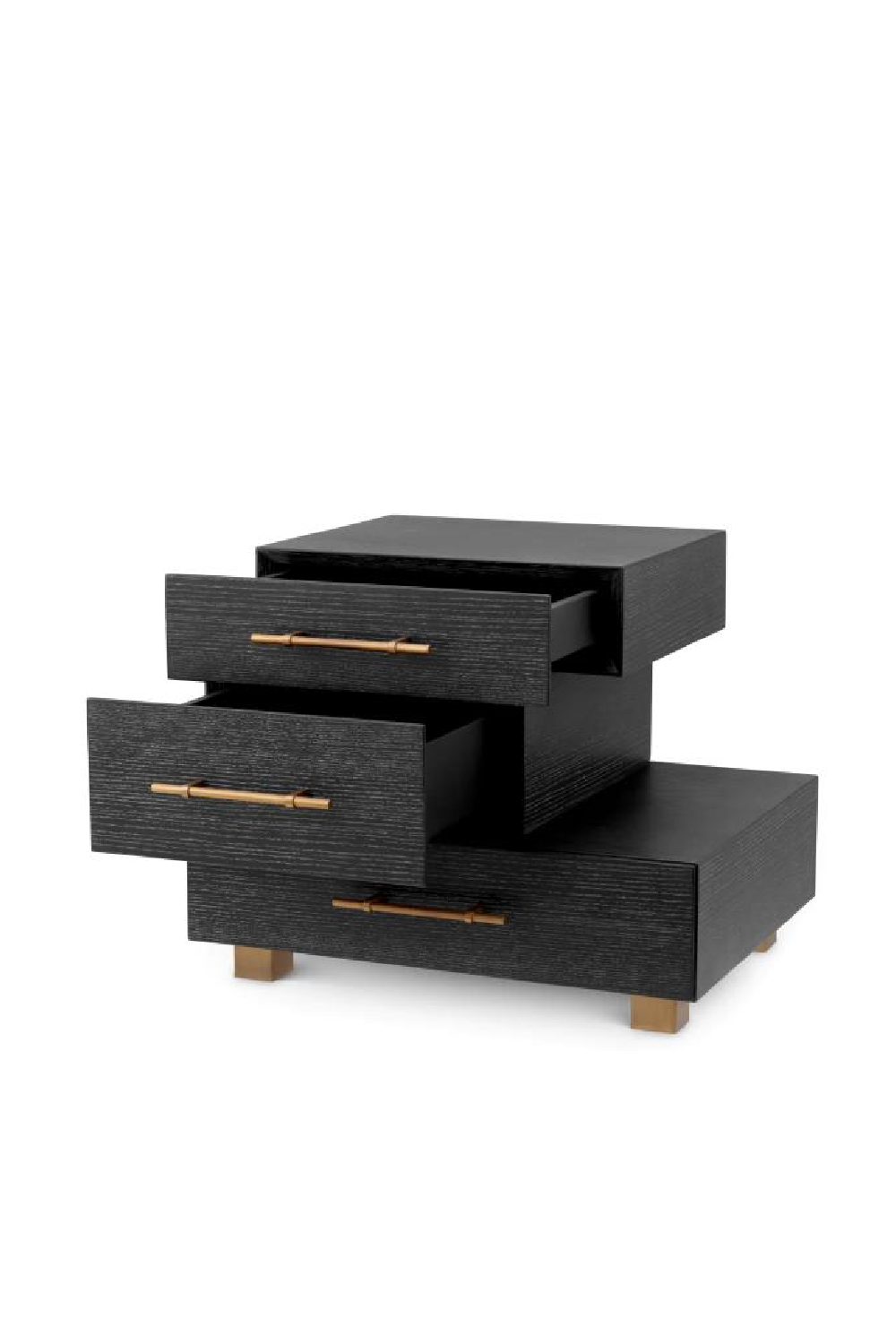Black Oak 3-Drawer Nightstand | Eichholtz Evendale | Oroa.com