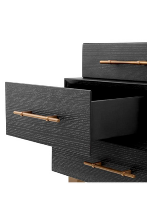 Black Oak 3-Drawer Nightstand | Eichholtz Evendale | Oroa.com