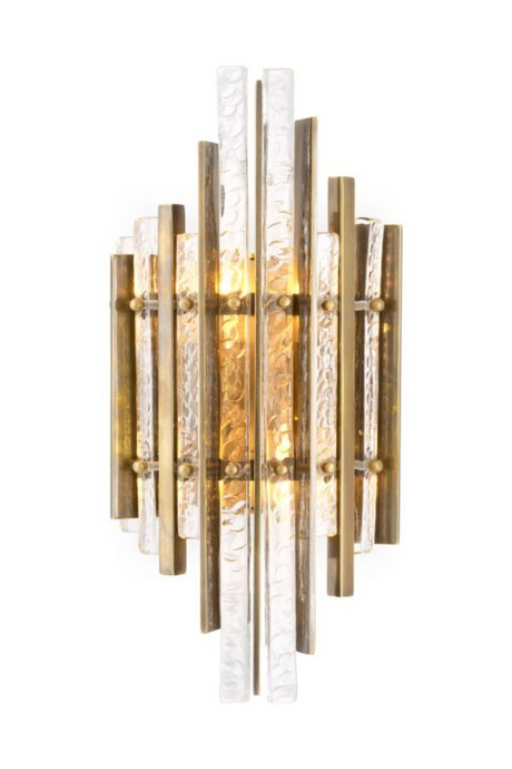 Patterned Glass Panels Wall Lamp | Eichholtz Leonora | Oroa.com