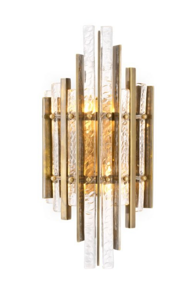 Patterned Glass Panels Wall Lamp | Eichholtz Leonora | Oroa.com