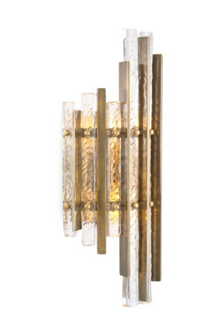 Patterned Glass Panels Wall Lamp | Eichholtz Leonora | Oroa.com