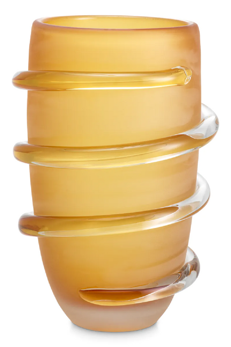 Frosted Yellow Glass Vase | Eichholtz Eliano | Oroa.com