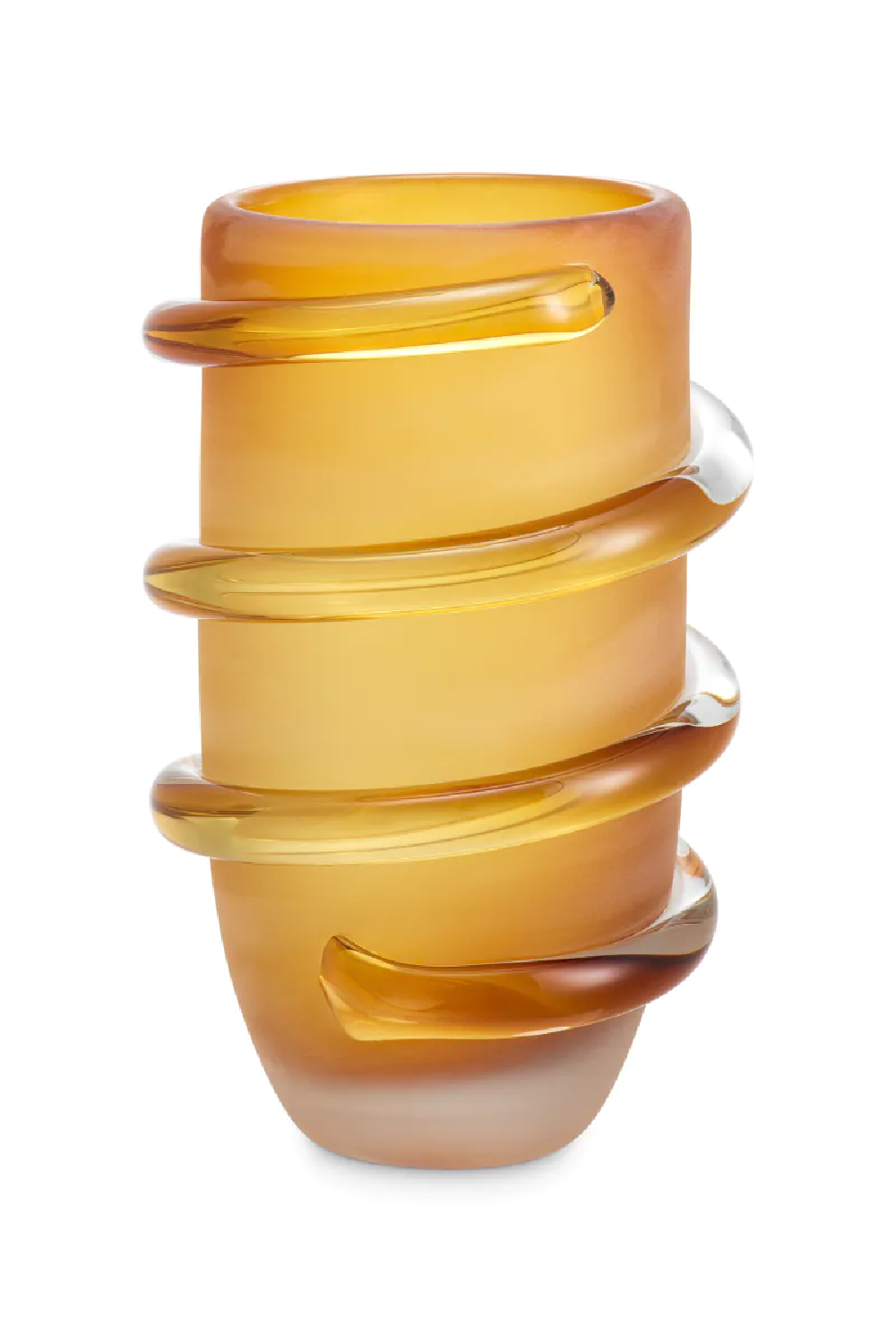 Frosted Yellow Glass Vase | Eichholtz Eliano | Oroa.com