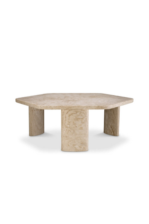 Hexagonal Travertine Coffee Table | Eichholtz Zenitho | Oroa.com