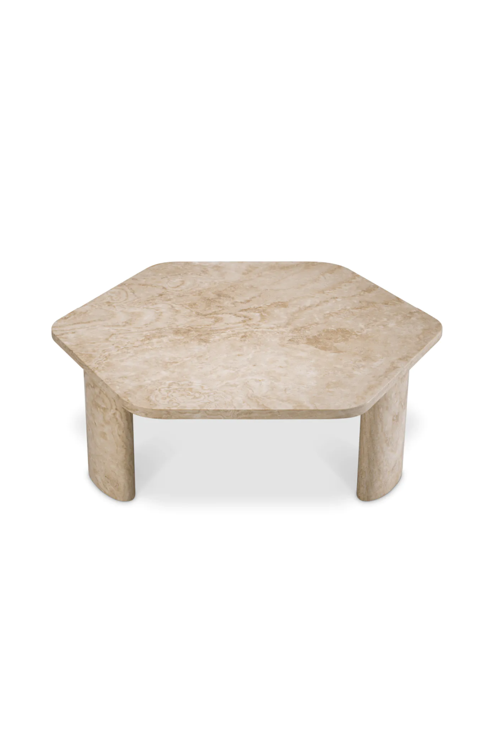 Hexagonal Travertine Coffee Table | Eichholtz Zenitho | Oroa.com