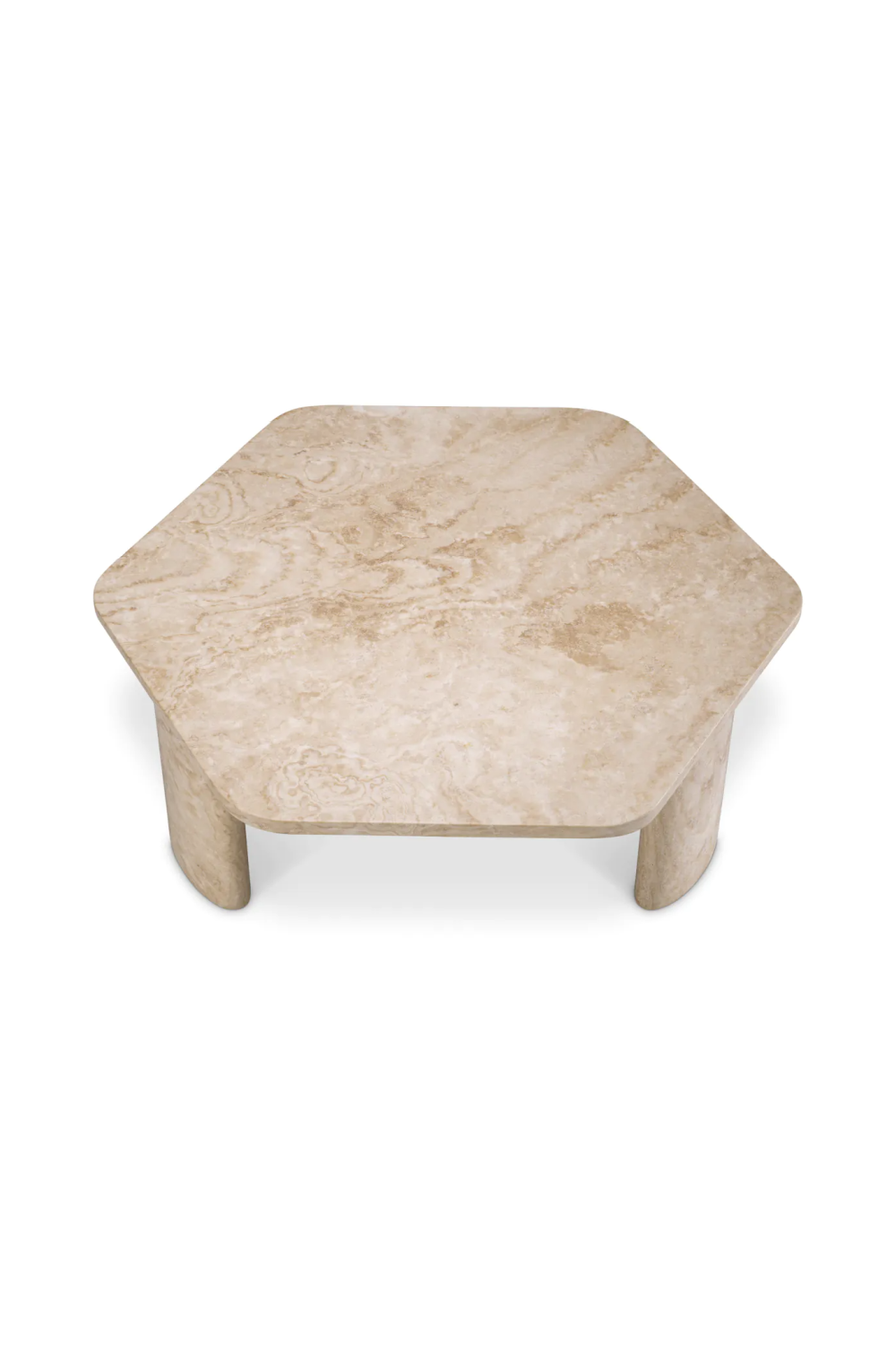 Hexagonal Travertine Coffee Table | Eichholtz Zenitho | Oroa.com