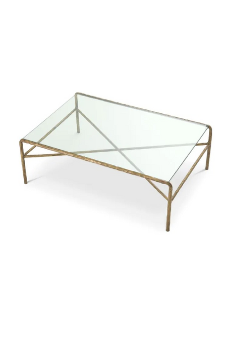 Vintage Brass Framed Coffee Table | Eichholtz Xandria | Oroa.com