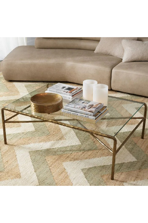 Vintage Brass Framed Coffee Table | Eichholtz Xandria | Oroa.com