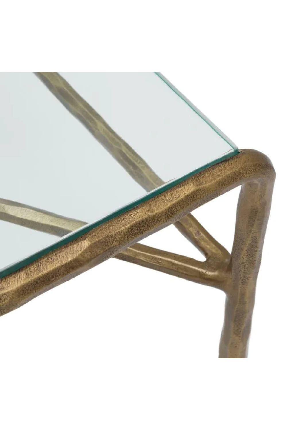 Vintage Brass Framed Side Table | Eichholtz Xandria | Oroatrade.com