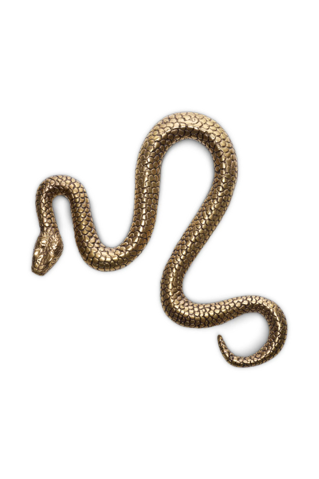 Vintage Brass Carved Object | Eichholtz Serpent | Oroa.com