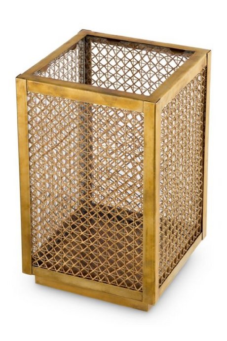 Brass Framed Rattan Hurricane | Eichholtz Cairo | Oroa.com