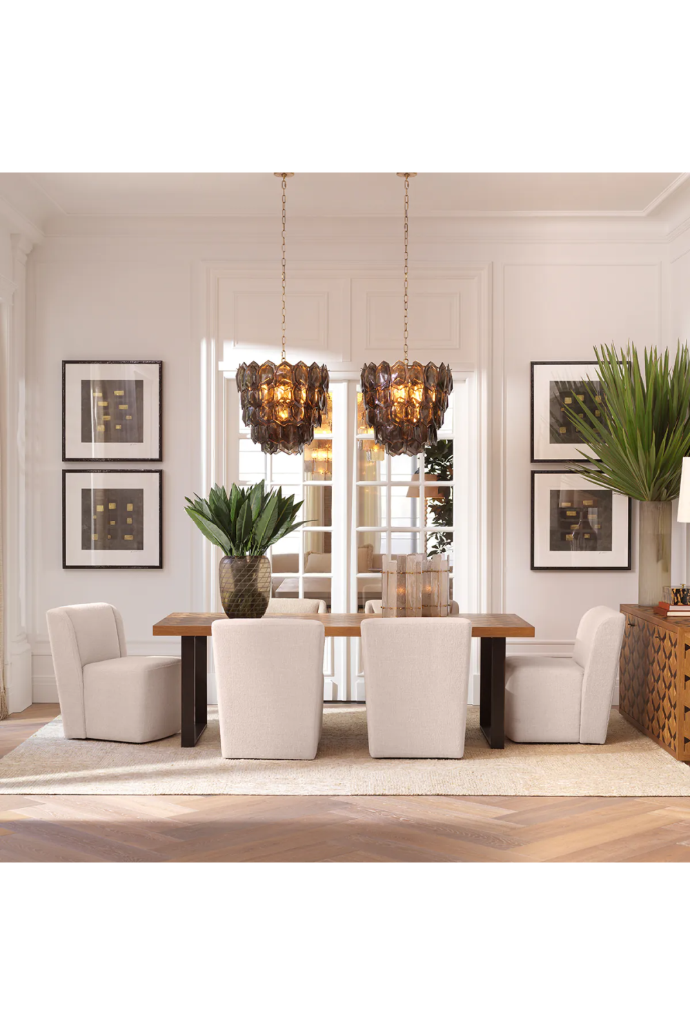 Laser-cut Oak Dining Table S | Eichholtz Rubicon | Oroa.com