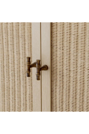 Rattan Door Oak Cabinet | Eichholtz Borchard | Oroa.com