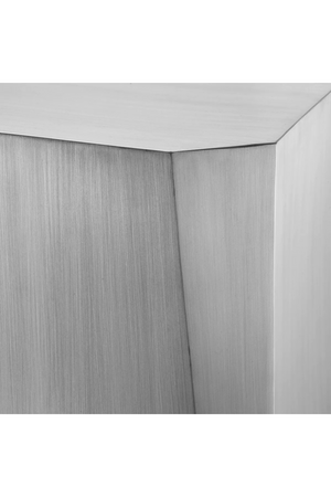 Brushed Steel Faceted Side Table | Eichholtz Ramiro | Oroa.com