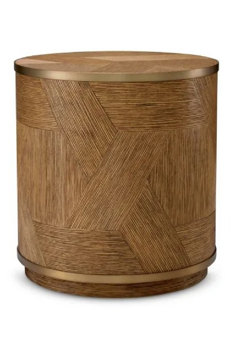 Round Oak Drawer Nightstand | Eichholtz Velutto | Oroa.com