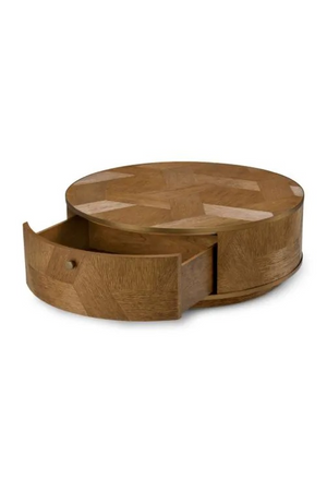 Round Oak Drawer Nightstand | Eichholtz Velutto | Oroa.com