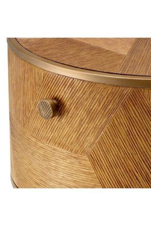 Round Oak Drawer Nightstand | Eichholtz Velutto | Oroa.com