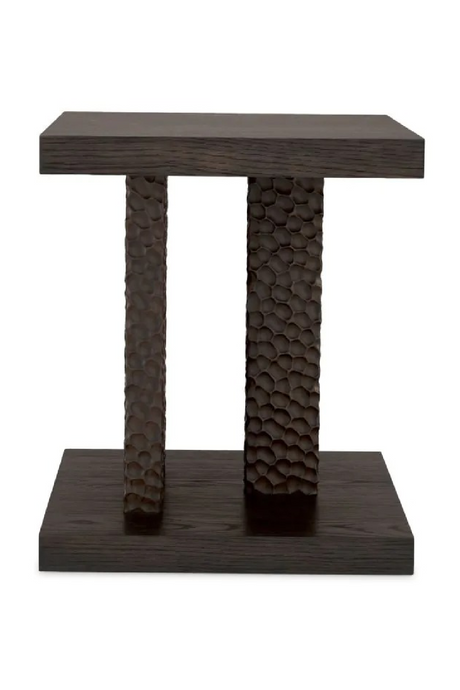 Hammered Oak Legs Side Table | Eichholtz Bravon | Oroa.com