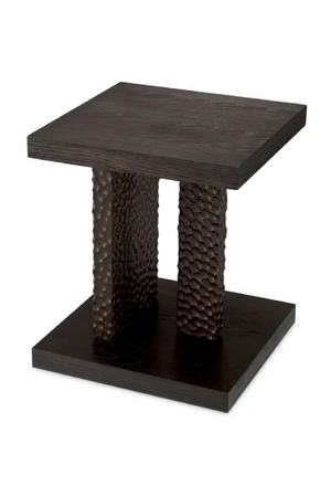 Hammered Oak Legs Side Table | Eichholtz Bravon | Oroa.com