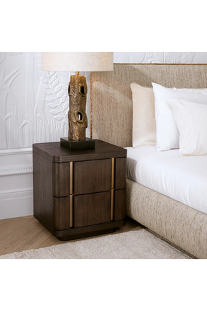 Brown Oak 2-Drawer Nightstand S | Eichholtz Modesto | Oroa.com