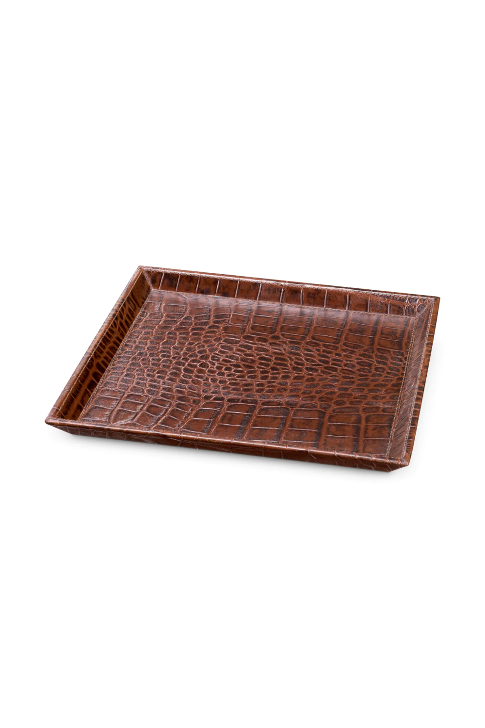Croco Black Leather Tray Set (2) | Eichholtz Scaleo | Oroa.com