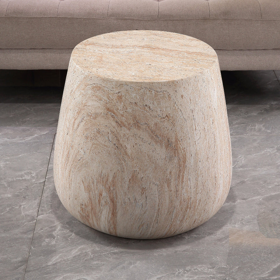 Travertine Bulb Outdoor Side Table | Catchy