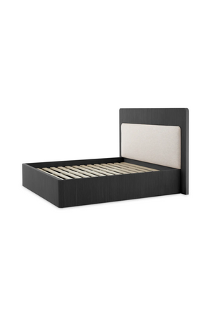 Dark Ribbed Wood Queen Bed | Eichholtz Dimitrios | Oroa.com