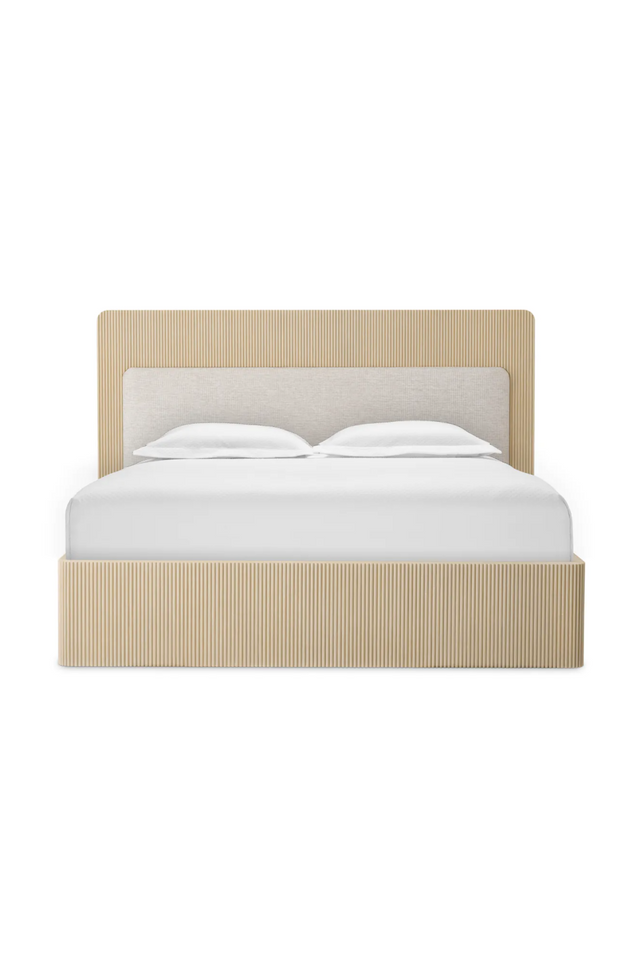 Ribbed Oak King Bed | Eichholtz Dimitrios | Oroa.com