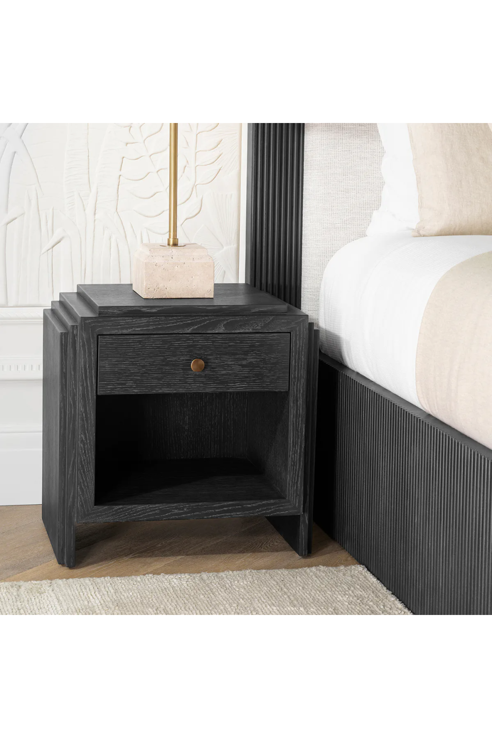 1-Drawer Oak Nightstand | Eichholtz ArtDeco | Oroa.com