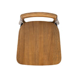 Minimalist Low Back Walnut Counter Stool - OROA