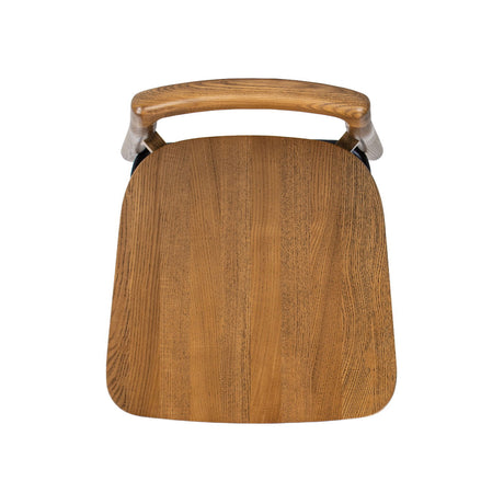 Minimalist Low Back Walnut Counter Stool | OROA