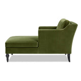 Josephine Upholstered Chaise Lounge, Olive Green Performance Velvet - OROA Modern Furniture