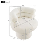 Round Swivel Accent Chair For Living Room - Blushy