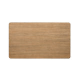 Turnkey Coffee Table with Trestle Base, Antique Natural Brown Reclaimed Pine - OROA Modern Furniture