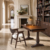 Whitmore Reclaimed Pine Writing Desk, Java Brown with Natural Grain - OROA Modern Furniture