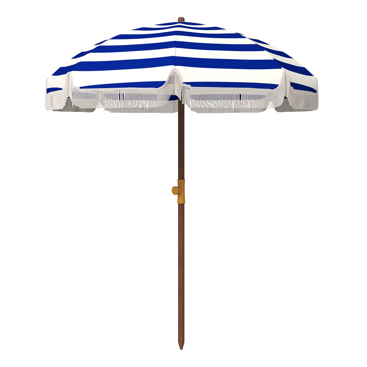 Blue Fringed Portable Beach Umbrella | Catchy