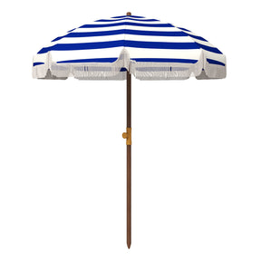 Blue Fringed Portable Beach Umbrella - Catchy