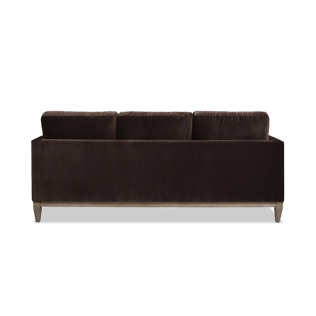 Knox Modern Farmhouse Sofa, Deep Brown Performance Velvet - OROA Online Furniture
