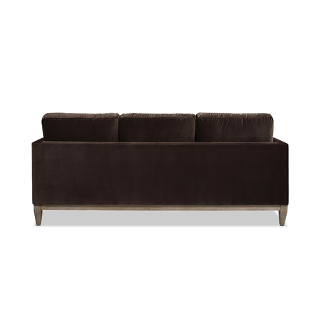Knox Modern Farmhouse Sofa, Deep Brown Performance Velvet - OROA Online Furniture