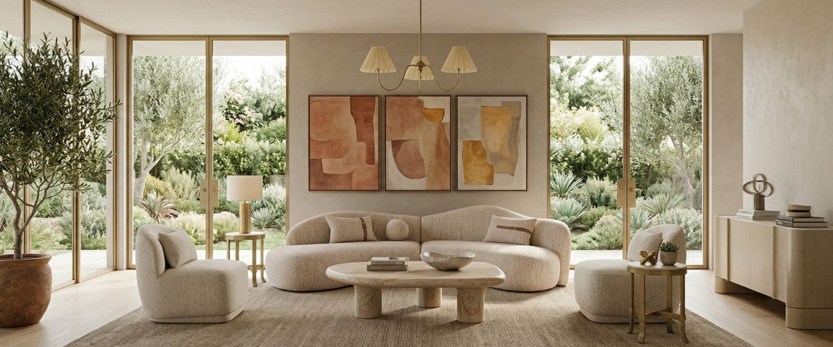 Classic Contemporary living room by OROA featuring elegant furnishings, clean lines, and timeless details.