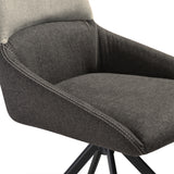 Two Tone Gray Swivel Dining Chairs Set of 2 – OROA, view 9
