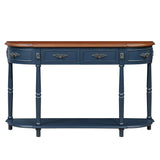 Modern European furniture - Retro Curved Wood Console Table - www.oroa.com