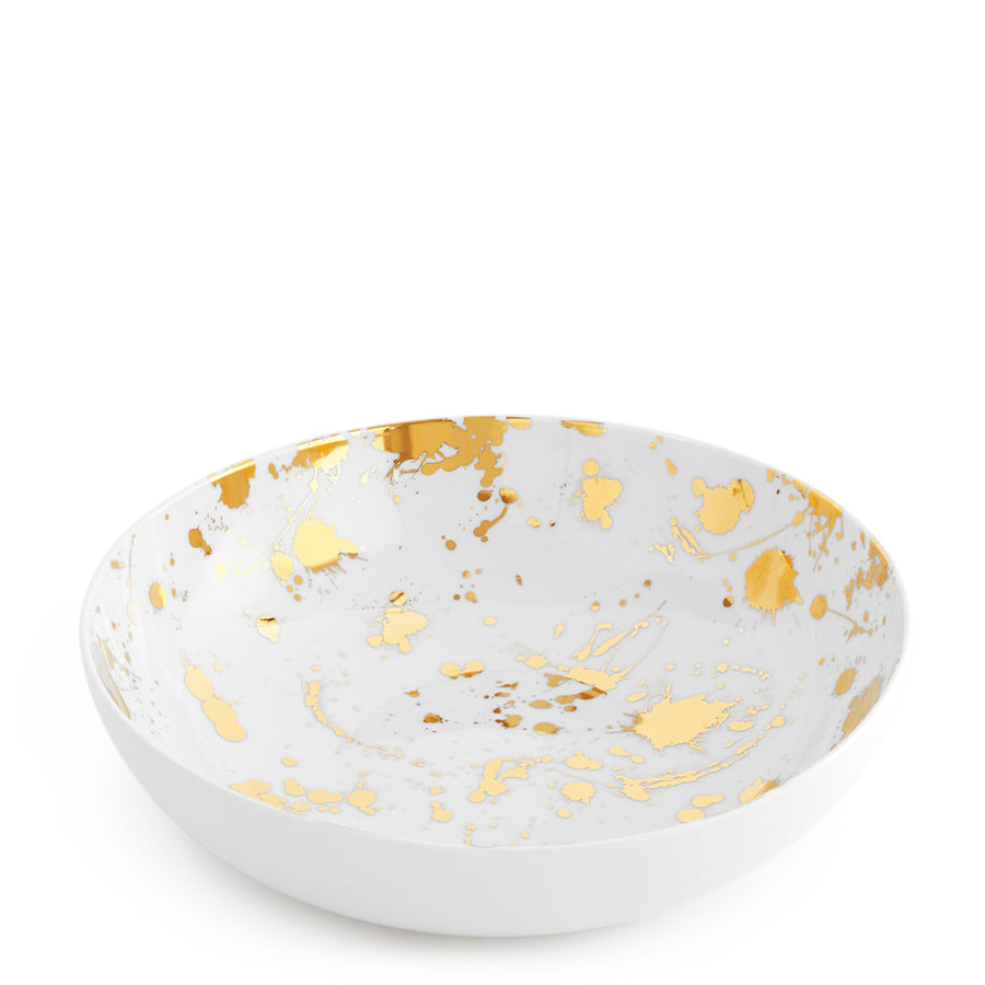 Gold Splatter Porcelain Serving Bowl | Jonathan Adler 1948 | Oroa.com