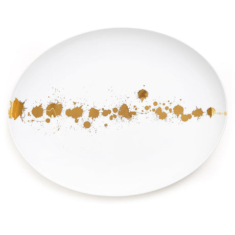 Gold Splatter Porcelain Serving Platter | Jonathan Adler 1948 | Oroa.com